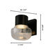 Belby LED 6 inch Black Wall Sconce Wall Light